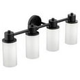 thumbnail image 1 of Moen DN0764BL Matte black four globe bath light, 1 of 6
