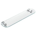 thumbnail image 1 of Moen DN7790CH Lounge 24-Inch Wide x 5-Inch Deep Decorative Glass Bathroom Vanity Shelf, Chrome, 1 of 4
