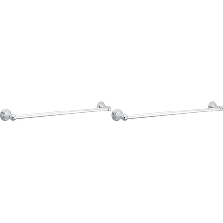 Moen Preston Collection Bathroom Towel Bar - 24 Inch Chrome - 2 Pack