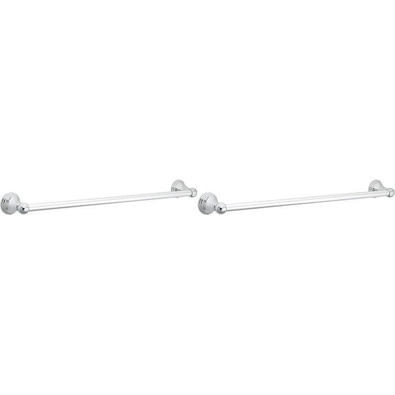Moen Preston Collection Bathroom Towel Bar - 24 Inch Chrome - 2 Pack