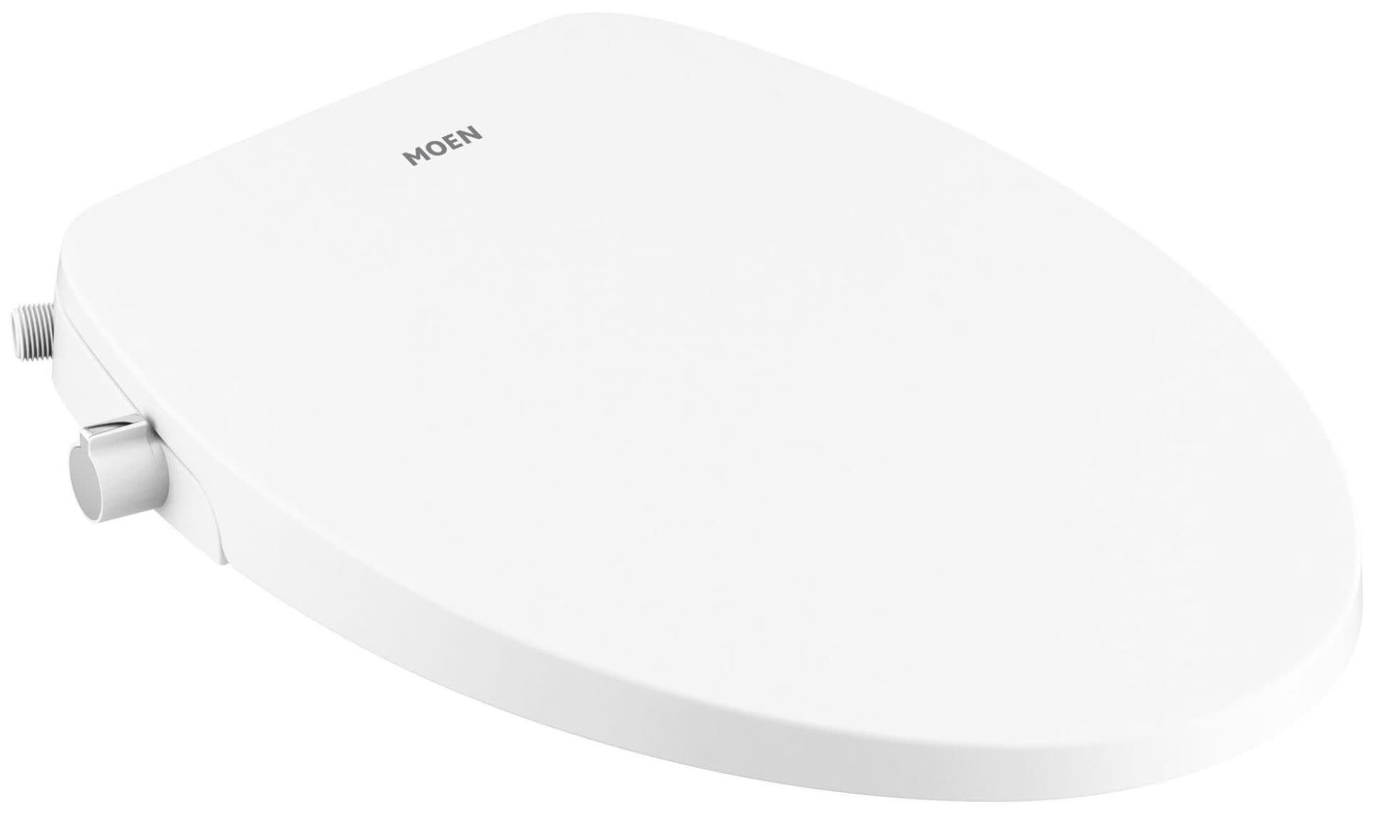 White Non-Electronic Elongated Bidet Seat with Soft-Close Lid