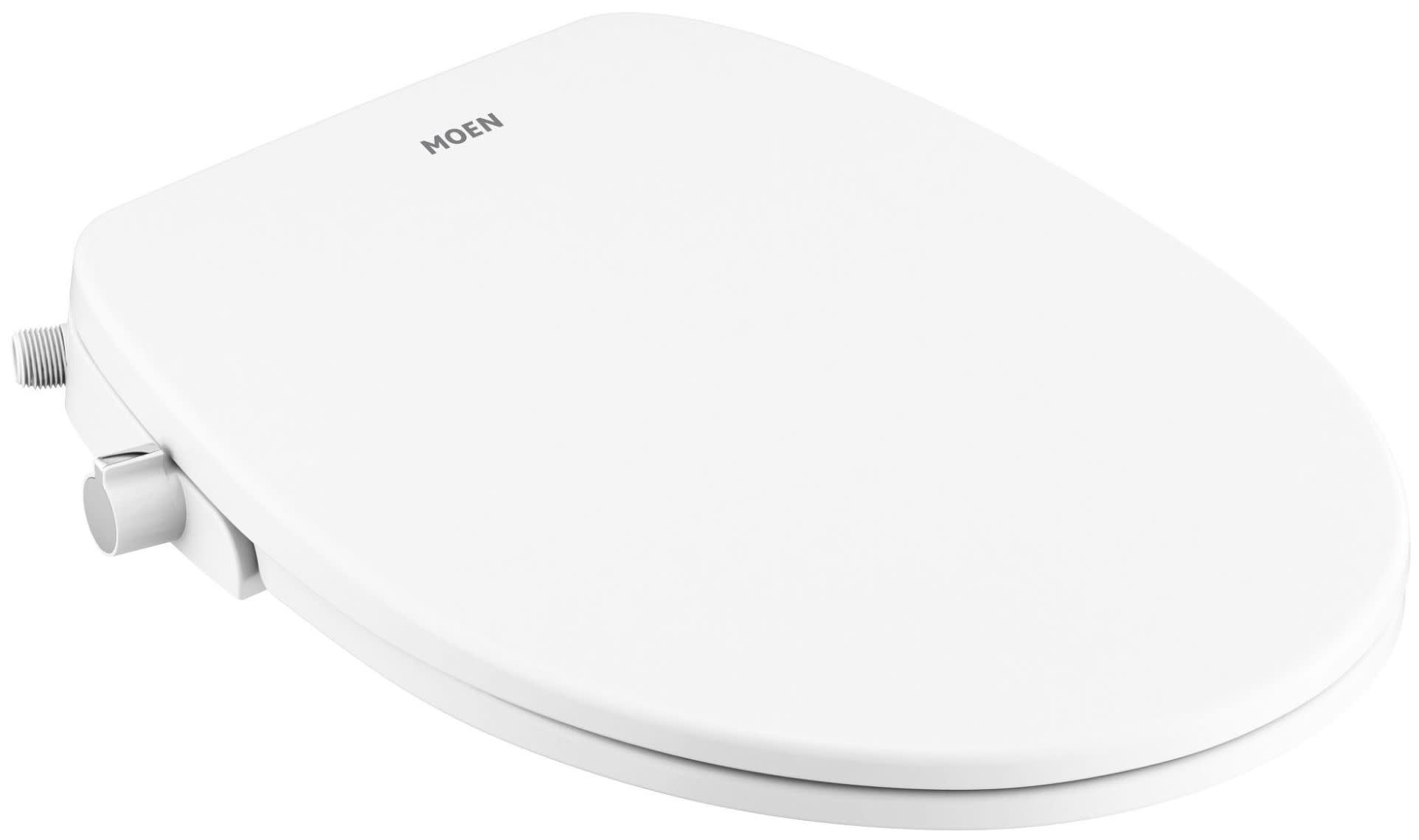 White Non-Electronic Round Bidet Seat with Soft-Close Lid
