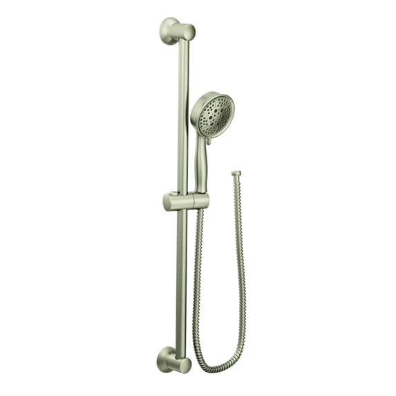 Moen Eco-Performance 4-Function Handheld Shower with Slide Bar, Brushed Nickel