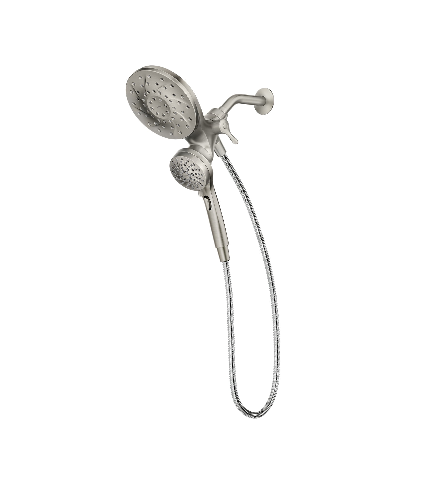 Nickel Multi-Head Handheld Rain Shower with Pulse Function