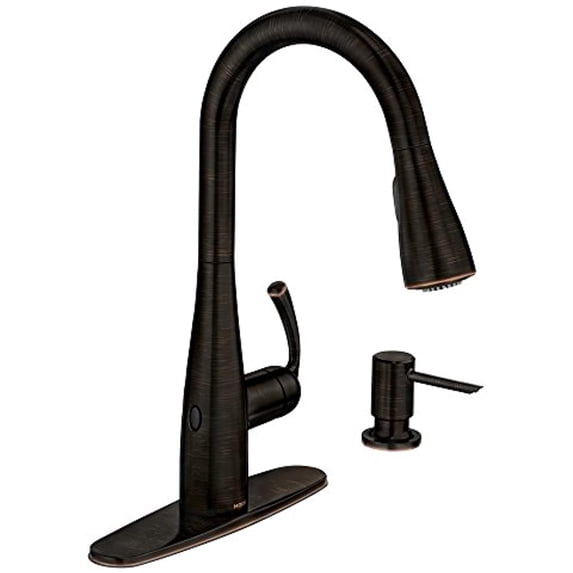MOEN Essie Touchless Single-Handle Pull-Down Sprayer Kitchen Faucet with MotionSense Wave and Power Clean in Matte Black