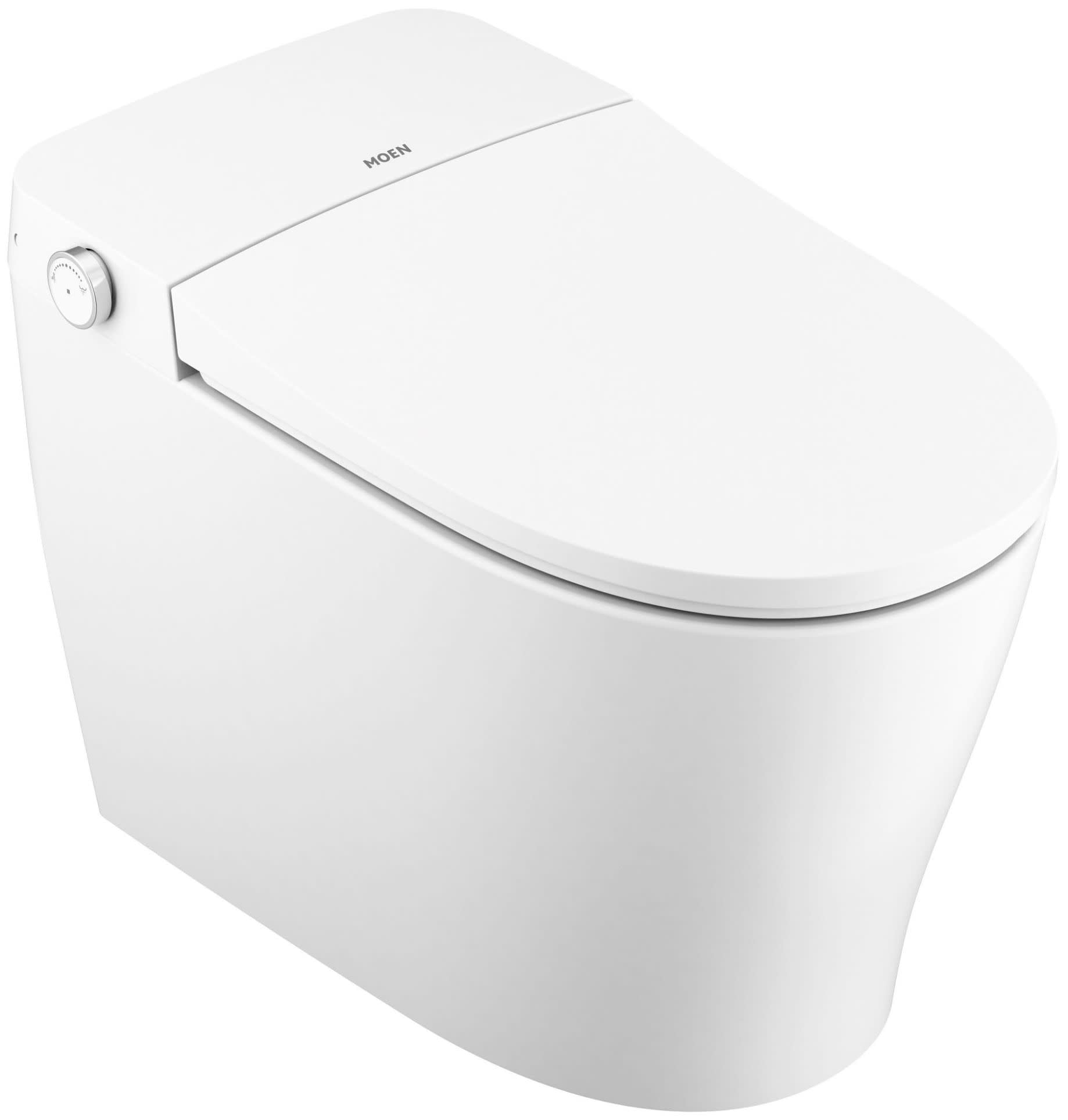White Elongated One-Piece Smart Toilet with Remote