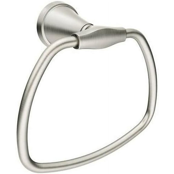 Moen Towel Ring Tiffin - Brushed Nickel Bathroom Accessory - Silver