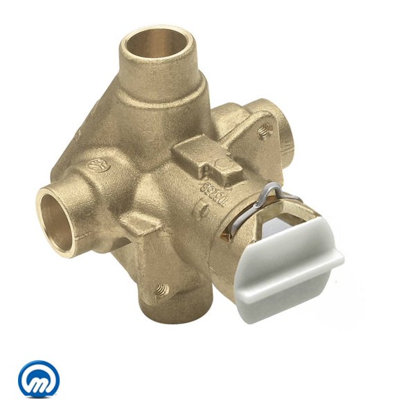 Moen FP62320 1/2 Inch Sweat Posi-Temp Pressure Balancing Rough-In Valve and Pre-Installed Flush Plug