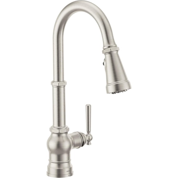 Moen FS72003SRS Paterson Spot Resist Stainless Water Filtration One-Handle High Arc Pulldown Kitchen Faucet, Water Filter for Sink Faucet Sold Separately
