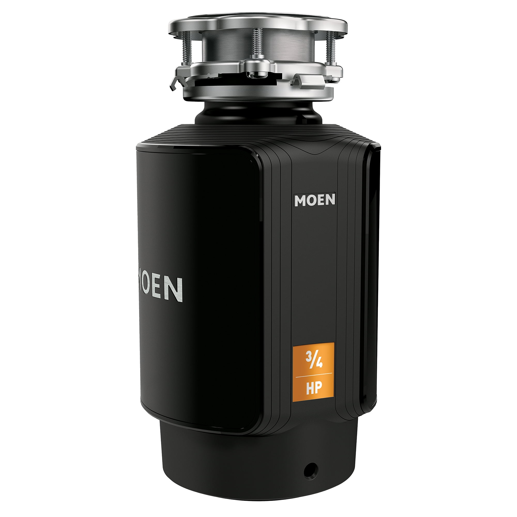 Moen GXS75C Host Series 3/4 HP Continuous Feed Garbage Disposal with Sound Reduction, Power Cord Included, 7.5" W x 13.38" H