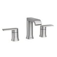 thumbnail image 1 of Moen Genta Brushed Nickel Two-Handle Bathroom Sink Faucet 8 in., 1 of 9