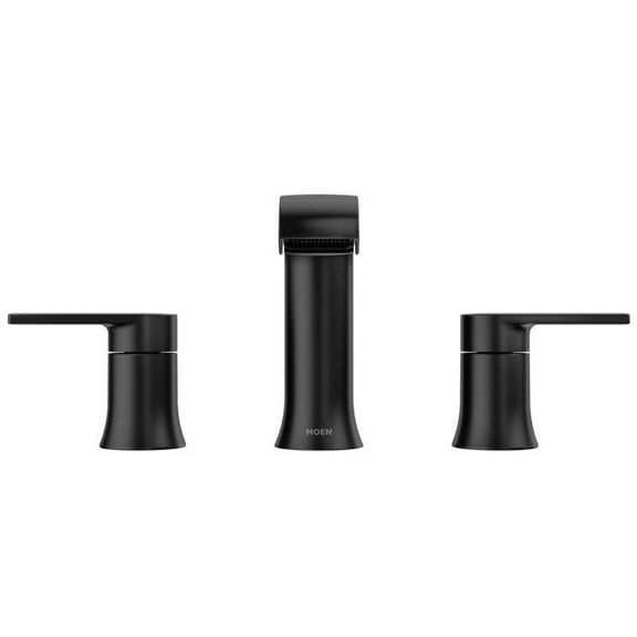 Moen Genta Matte Black Bathroom Faucet 8-16 in.