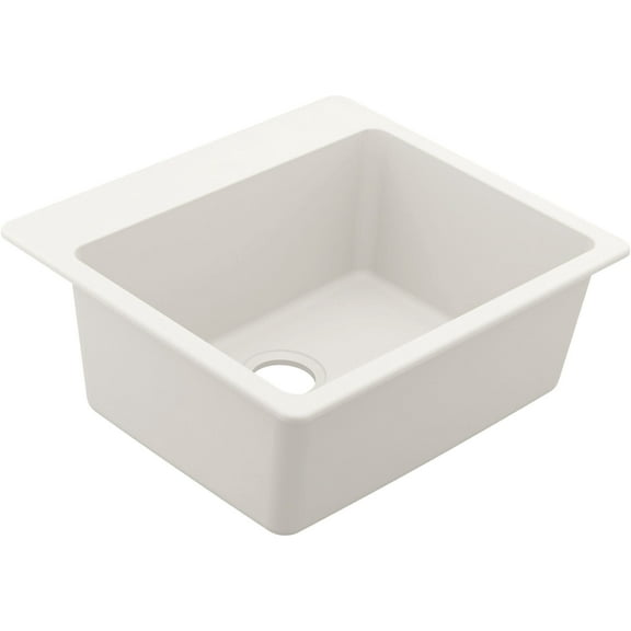 Moen Gg3019b Granite Series 25" Undermount Single Basin Granite Kitchen Sink - White