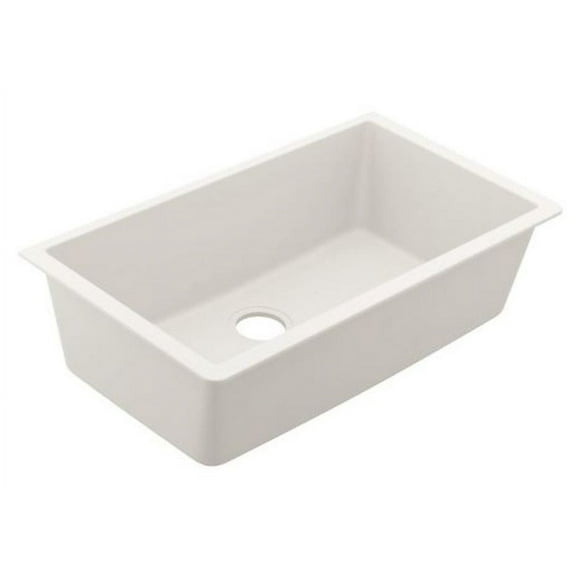 Moen Ggw4010b Granite Series 33" Wide Single Bowl Sink - White