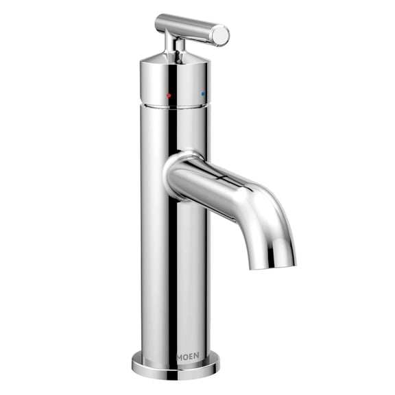 Moen Gibson One-Handle Single Hole Modern Bathroom Sink Faucet with Optional Deckplate, Chrome