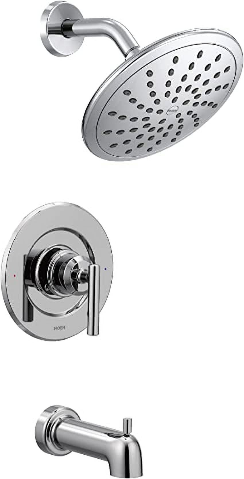 Moen Glyde Tub & Shower Faucet System - Brushed Nickel Trim Kit, Requires Moen Posi-Temp Valve