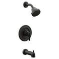 thumbnail image 1 of Moen Gibson Matte Black Pressure Balancing Eco-Performance Modern Tub and Shower Trim, Featuring Single Function Shower Head, Shower Handle, and Tub Spout Posi-Temp Valve Required, T2903EPBL, 1 of 7