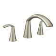 thumbnail image 1 of Moen Glyde Brushed Nickel Two-Handle Roman Tub Faucet, 1 of 2