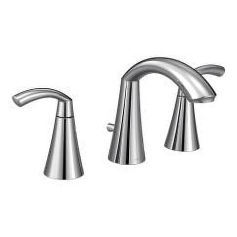 Chrome Widespread Bathroom Faucet with Metal Handles