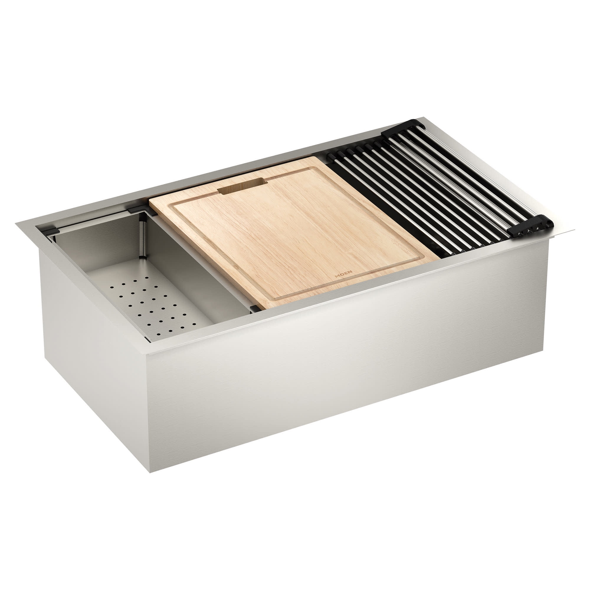 Luxe Chef 32" Stainless Steel Undermount Single Bowl Workstation Sink