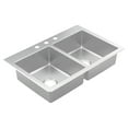 thumbnail image 1 of Moen GS202683 2000 Series 33" Drop In Double Basin Stainless Steel Kitchen Sink -, 1 of 4