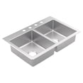 thumbnail image 1 of Moen GS202684 2000 Series 33" Drop In Double Basin Stainless Steel Kitchen Sink -, 1 of 4