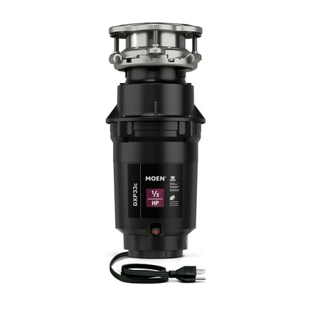 Moen GX PRO Series GXP33C Garbage Disposal, 30.8 oz Grinding Chamber, 1/3 hp Motor, 115 V, Black