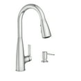thumbnail image 1 of Moen Haelyn Single-Handle Pull-Down Sprayer Kitchen Faucet with Reflex and Power Boost in Chrome, 1 of 11