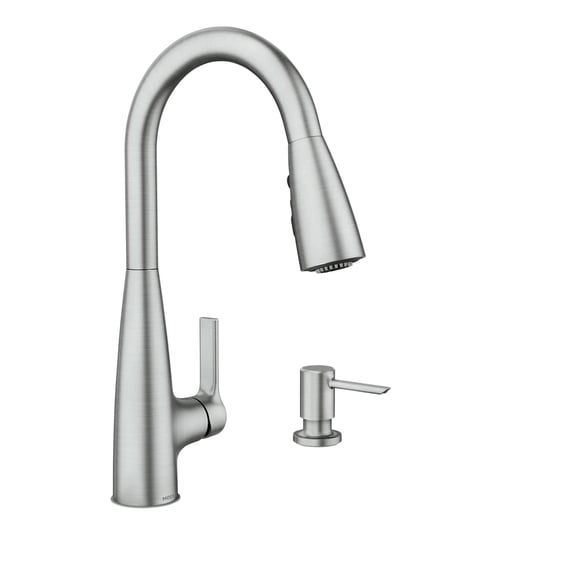 Moen Haelyn Stainless Kitchen Faucet Featuring Pulldown Sprayer with Power Boost for a Faster Clean, Modern Kitchen Faucet, Single-Handle Easy Installation, Spot Resist Finish