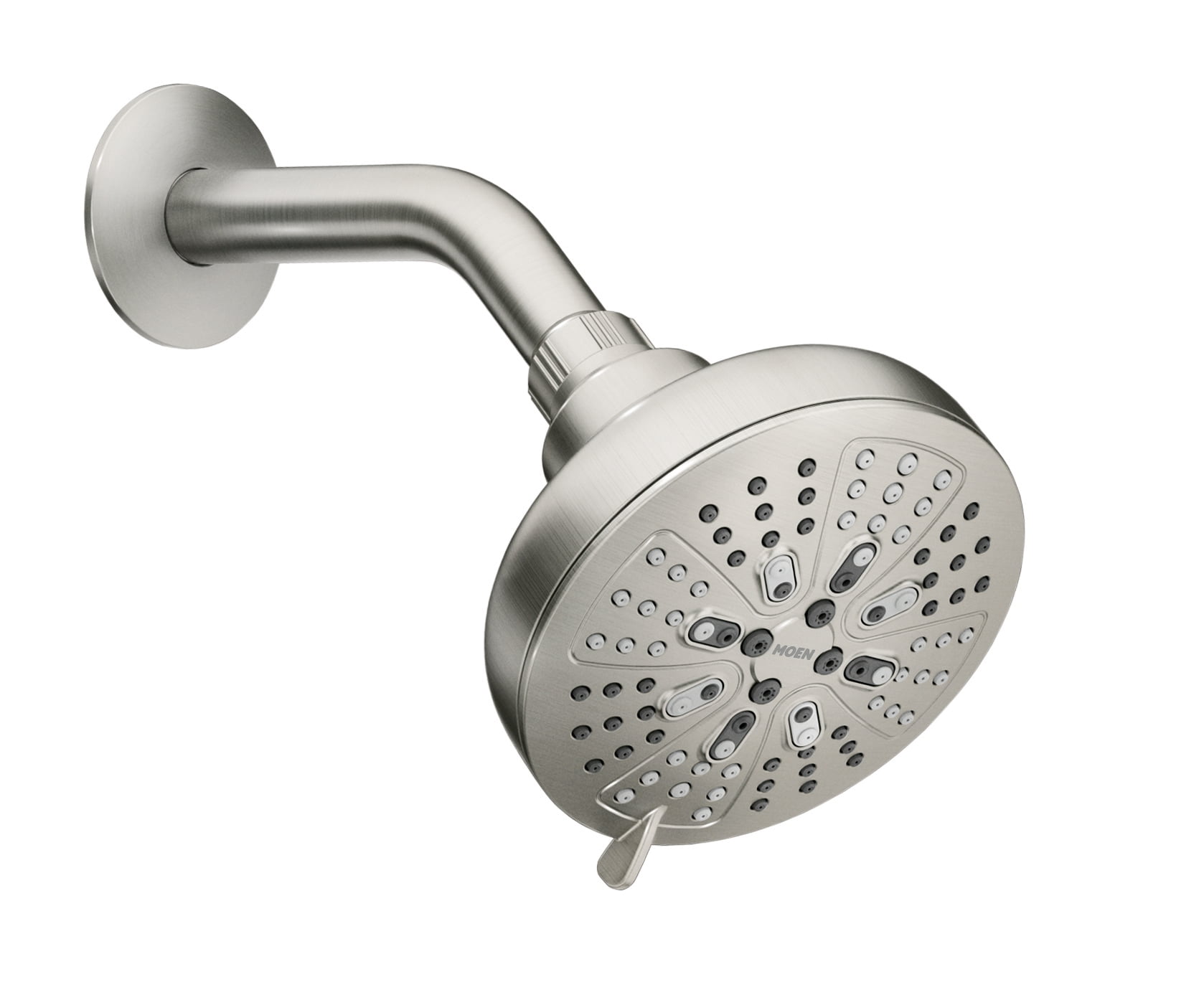 Moen Hydro Energetix Brushed Nickel Bathroom Showerhead with Eight Spray Functions, 200W0SRN