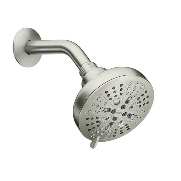 Moen Hydro Energetix Brushed Nickel Bathroom Showerhead with Eight Spray Functions, 200W0SRN