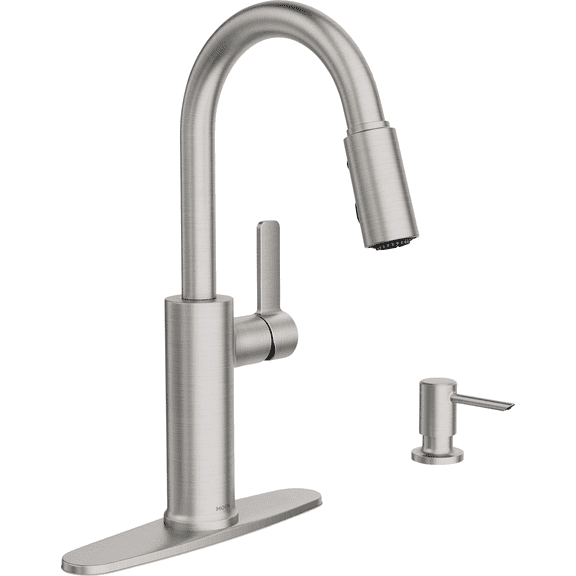 Moen Inc Moen Durani Kitchen Faucet - Single Pack  Single-Handle Lever Control, Standard US Kitchen Rough-In