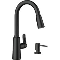 Moen Inc Moen Edwyn Single Handle Pull-Down Kitchen Faucet with Soap Dispenser, Case of 8