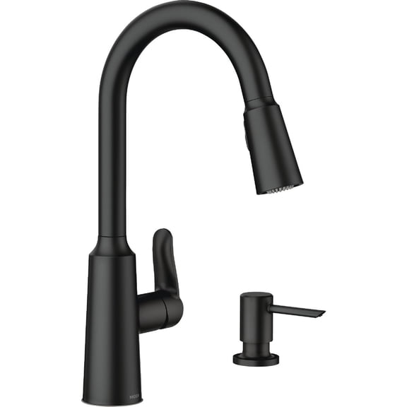 Moen Inc Moen Edwyn Single Handle Pull-Down Kitchen Faucet with Soap Dispenser - Pack of 4