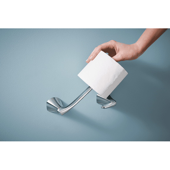 Moen Inc Moen Lindor Toilet Paper Holder - Single Pack  Concealed-Screw Wall-Mount, Coordinated Bath Collection