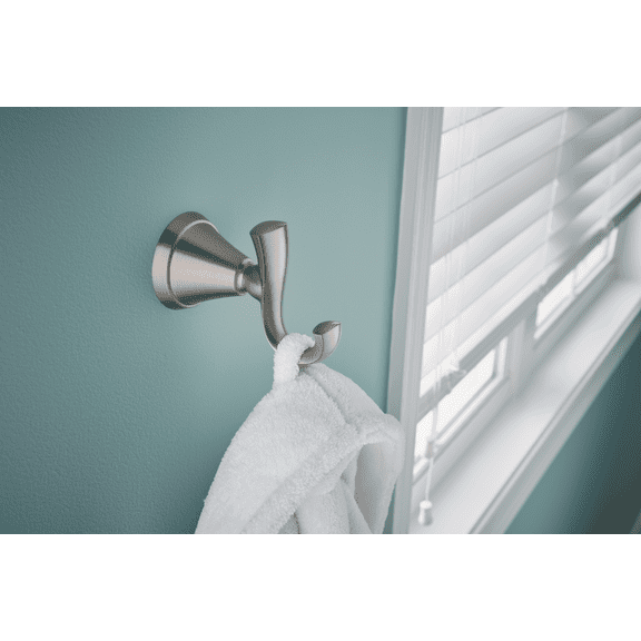 Moen Inc Moen Tiffin Robe Hook - Pack of 4 Concealed-Screw Wall-Mount, Coordinated Bath Collection