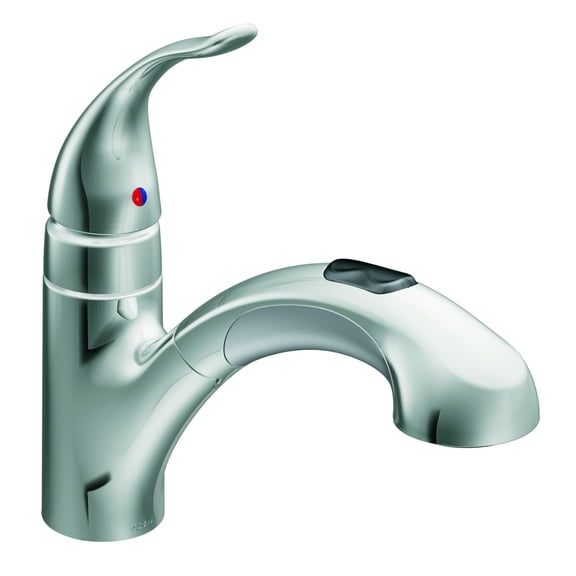 Moen Integra Chrome One-Handle Pullout Kitchen or Laundry Faucet Featuring Power Clean