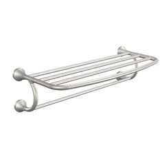 Eva Distressed Bronze Wall Mounted Towel Shelf with 5 Bars