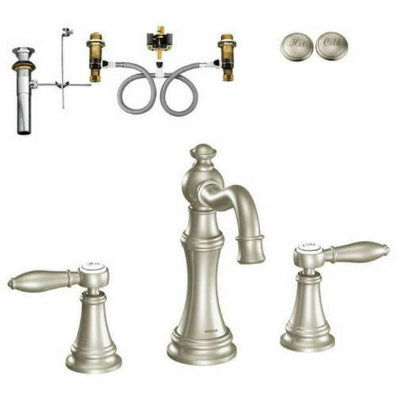 Moen TS42108NL Polished Nickel High-Arc Two Handle Faucet