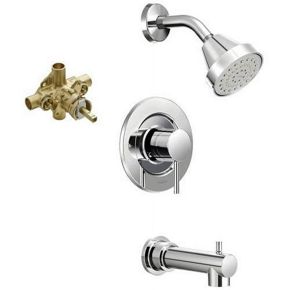Moen Kts-t2193ep-70ch Align Posi-Temp Eco-Performance Tub/Shower Faucet with Trim and 1/2" CC Rough-in, Available in Various Colors