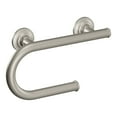 thumbnail image 1 of Moen LR2352DBN Home Care 8-Inch Grab Bar with Integrated Toilet Paper Holder, Brushed Nickel, 1 of 6