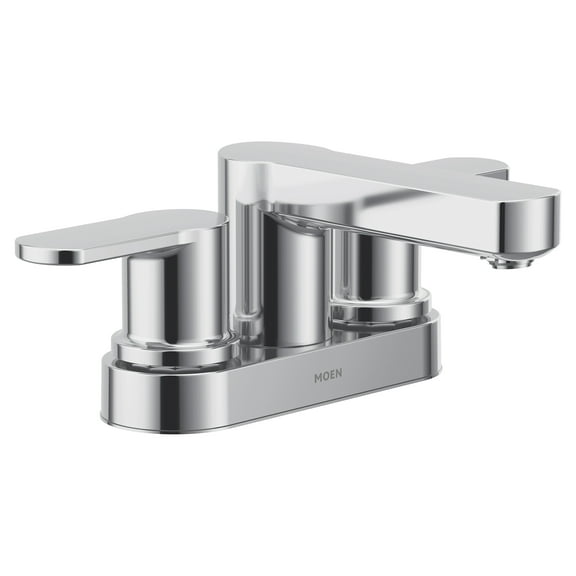 Moen Laris Chrome Two-Handle 4 Centerset Modern Bathroom Faucet, 84015