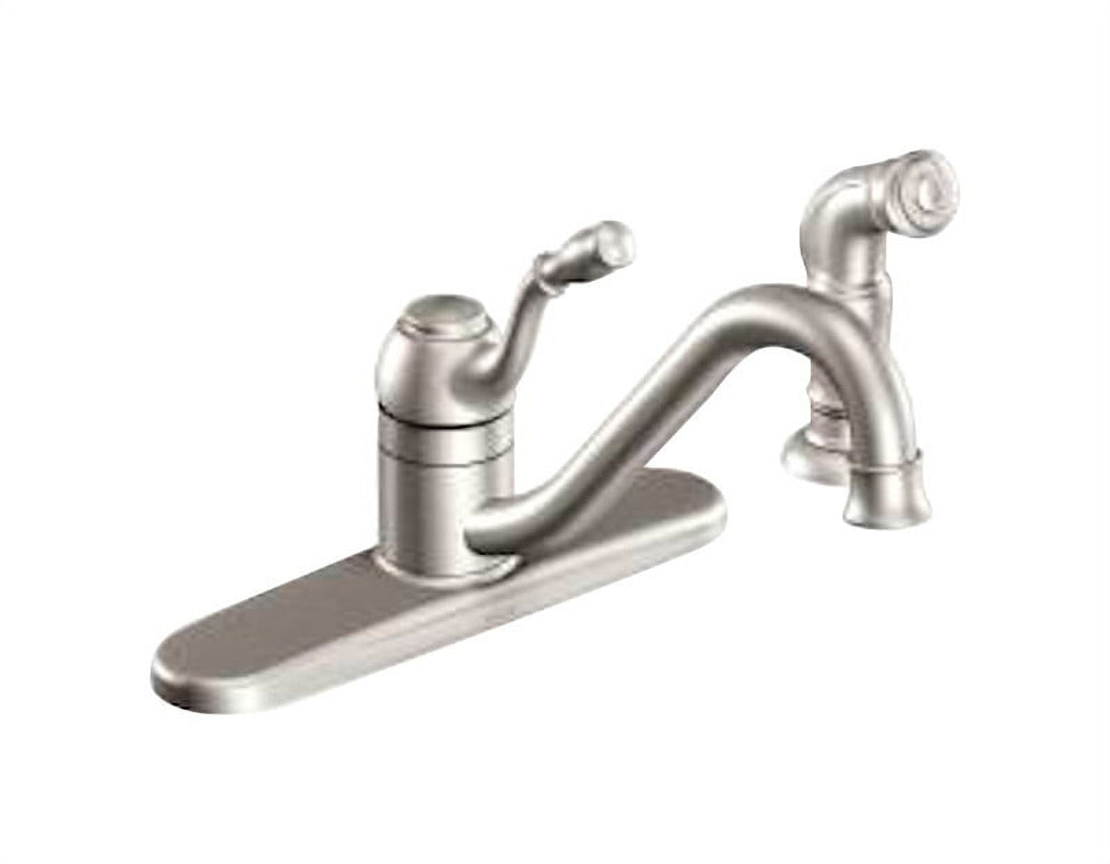 Moen Lindley One-Handle Low Arc Kitchen Faucet with Side Sprayer