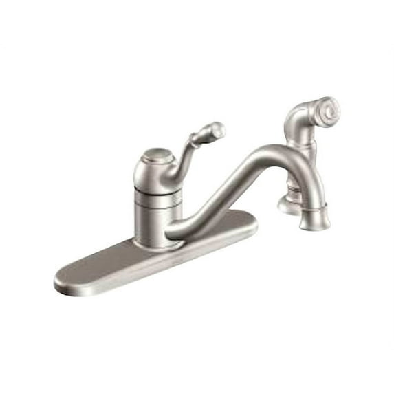 Moen Lindley One-Handle Low Arc Kitchen Faucet with Side Sprayer