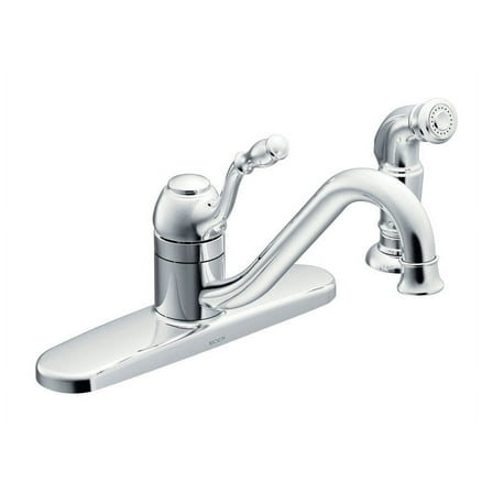 Moen Lindley One-Handle Low Arc Kitchen Faucet with Side Sprayer