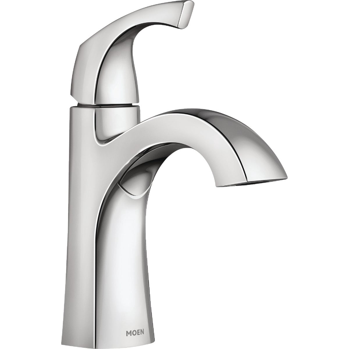 Moen Lindor 84505 Chrome 1-Handle 4-in Centerset WaterSense Bathroom Sink Faucet with Drain and Deck Plate