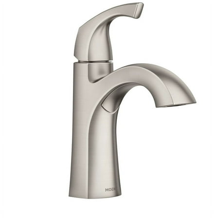 Moen Lindor Brushed Nickel Single Handle Bathroom Faucet 4 in.