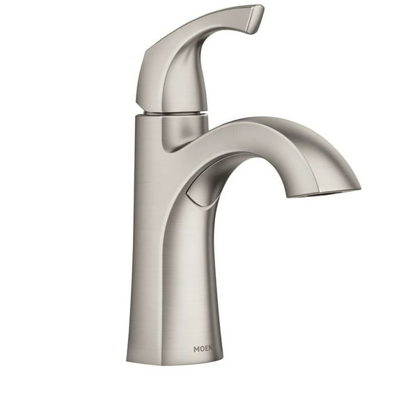 Moen Lindor Brushed Nickel Single Handle Bathroom Faucet 4 in.