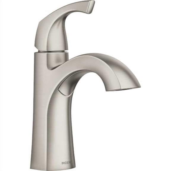 Moen Lindor Brushed Nickel Single Handle Lavatory Faucet 4 in.