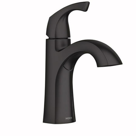 Moen Lindor Matte Black Bathroom Faucet 4 in.